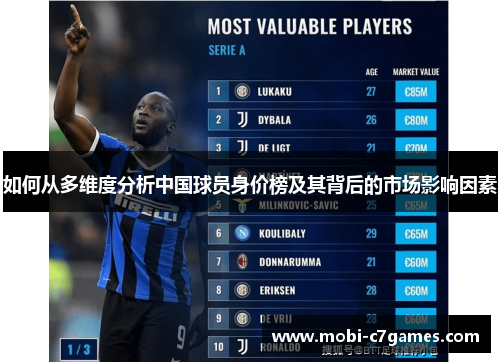 如何从多维度分析中国球员身价榜及其背后的市场影响因素