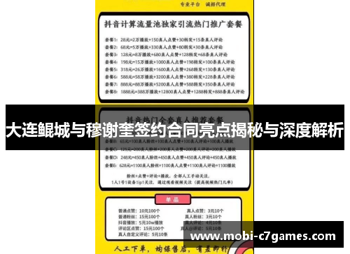 大连鲲城与穆谢奎签约合同亮点揭秘与深度解析