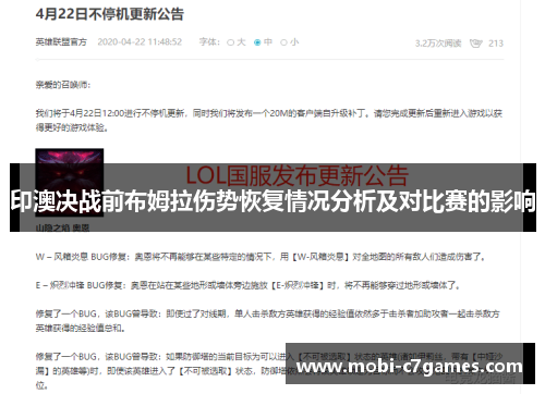 印澳决战前布姆拉伤势恢复情况分析及对比赛的影响