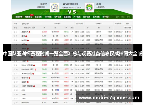 中国队亚洲杯赛程时间一览全面汇总与观赛准备信息权威指南大全版 中国队亚洲杯赛程时间一览全面汇总与观赛准备信息权威指南大全版